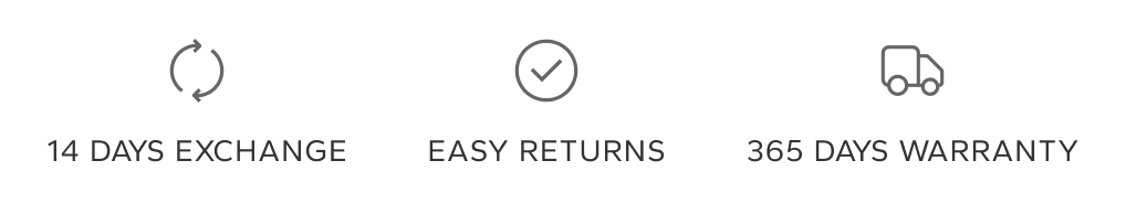14 days exchange, easy returns, 365 days warranty